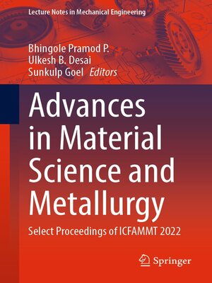 cover image of Advances in Material Science and Metallurgy